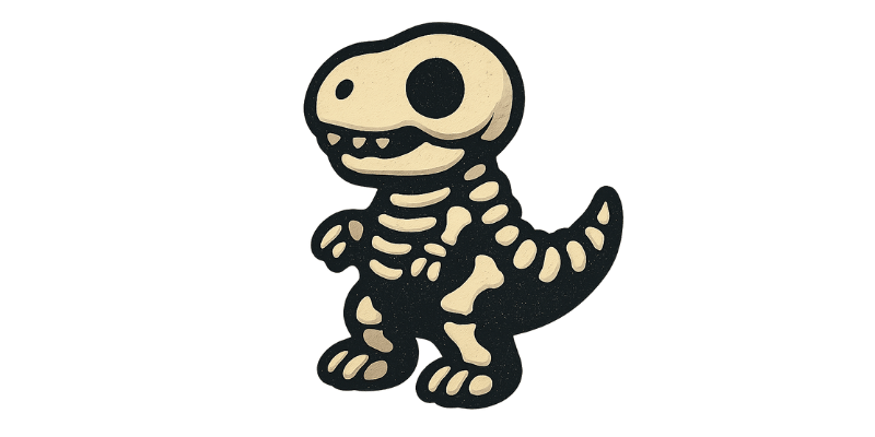 Dinosaur Skeleton Plush